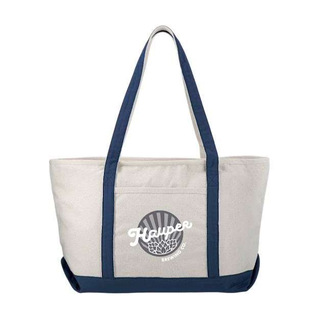 Baltic Cotton Canvas Zippered Boat Tote