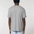 Male model in heather grey Stanley/Stella Creator 2.0 cotton t-shirt, back view