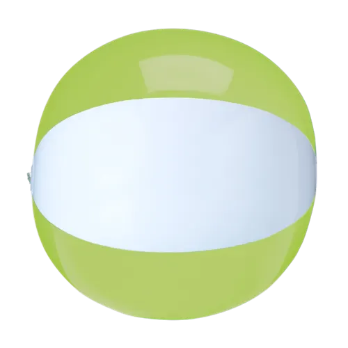 135. beachball30cm Wit Limegroen