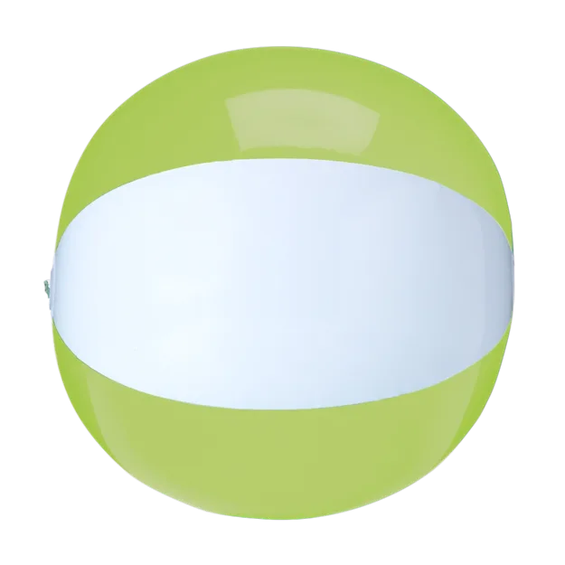 135. beachball30cm Wit Limegroen