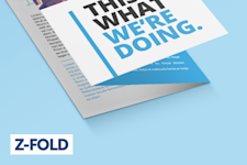 folded leaflet printing with