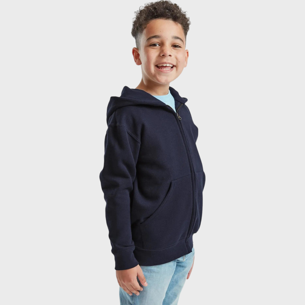 Felpa con cappuccio Fruit Of The Loom Classic per bambini con zip