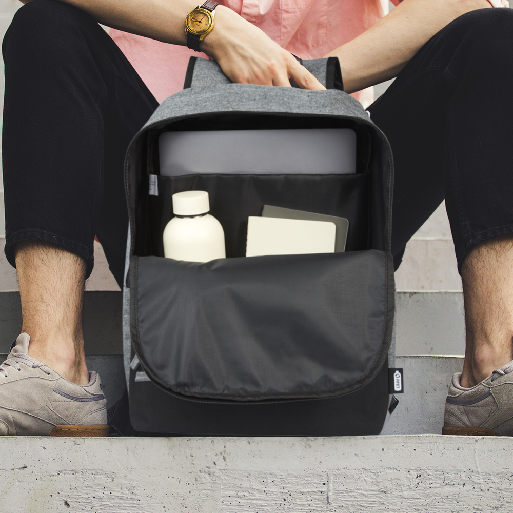 Reclaim 15- GRS recycled two-tone laptop backpack 14L PDP Copy 3
