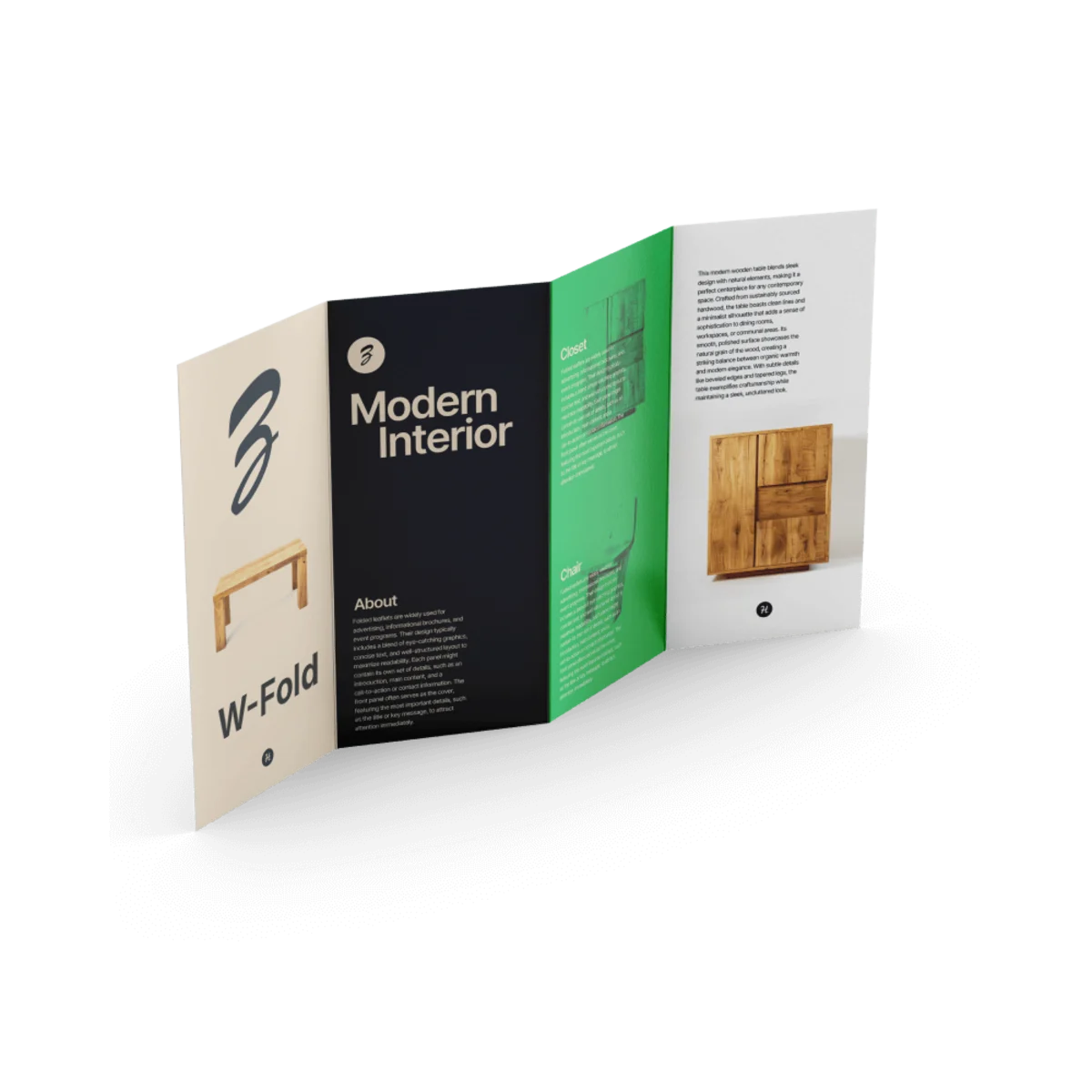Hoofdafbeelding van Zigzagvouw folders (8 zijdes)