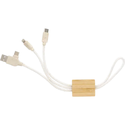 Portachiavi Caricatore USB in Bambù