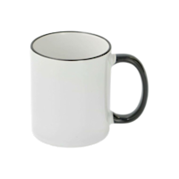 coloured edge and ear mug black