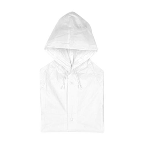 ICON - pvcraincoatwithhood white