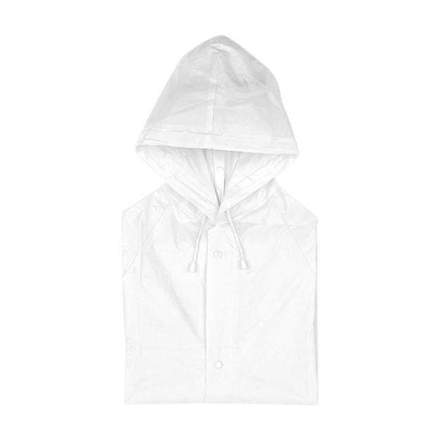 ICON - pvcraincoatwithhood white