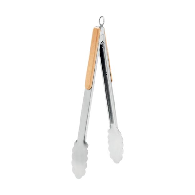 ICON - iniqstainlesssteeltongs wood