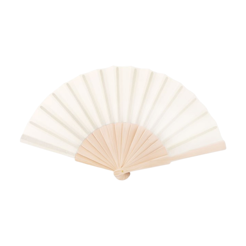 ICON - woodmanualhandfan beige