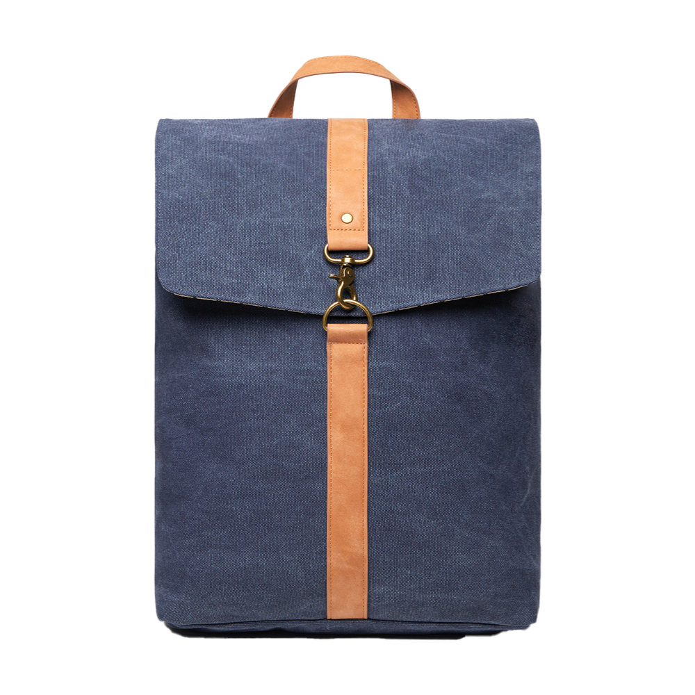 VINGA Bosler GRS recycled canvas backpack navy