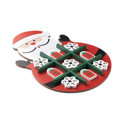Christmas Wooden Tic Tac Toe