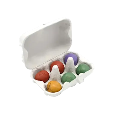 Boîte à œufs en carton avec bombes de graines