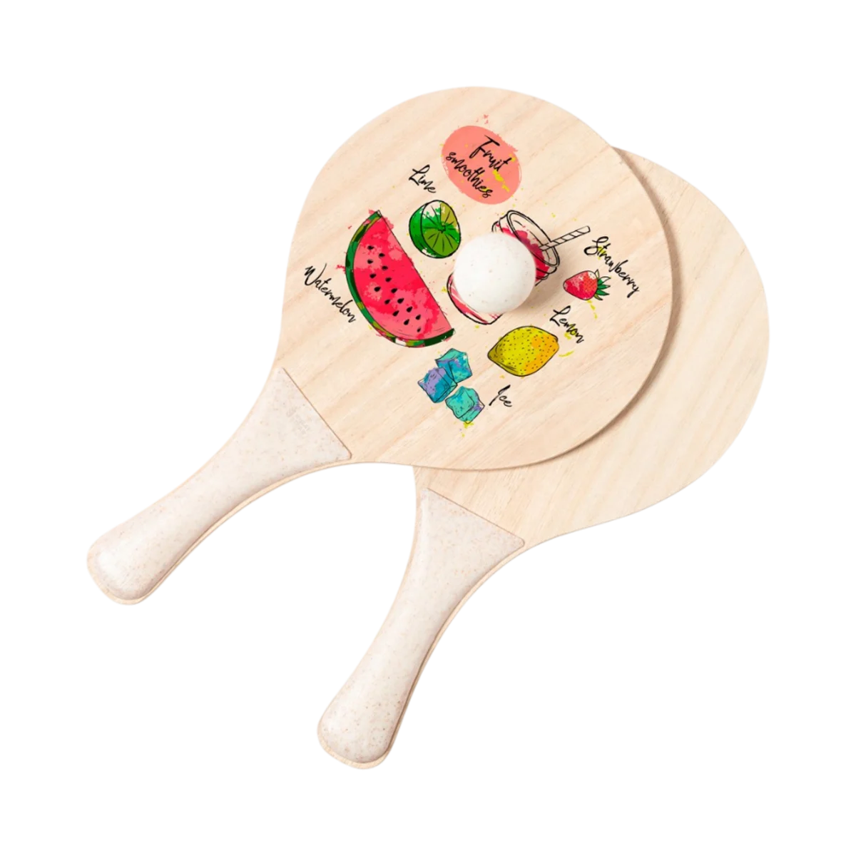 Wood and Wheat Straw Beach Rackets main image