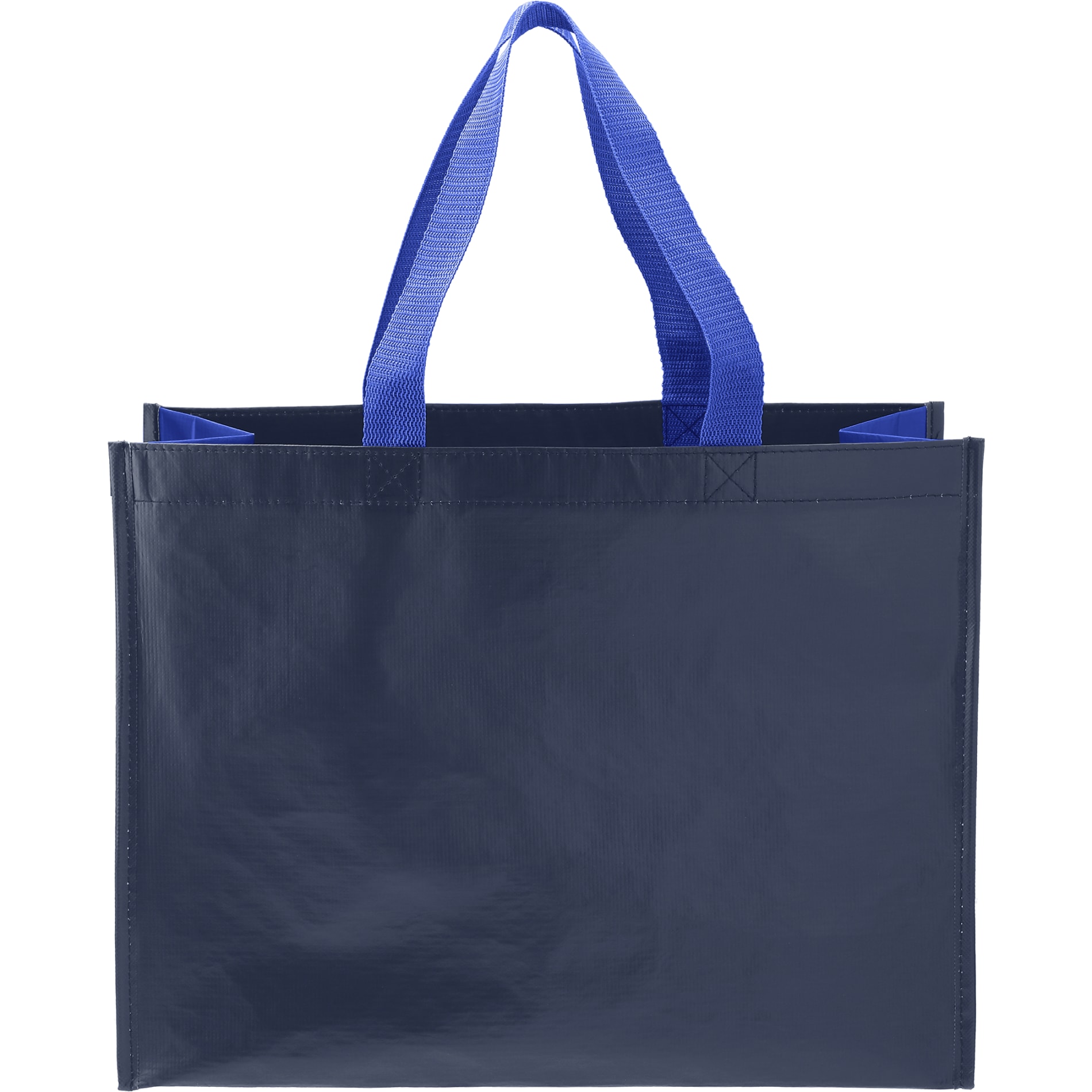 COLOR ICON - rpetlaminatedmatteshoppertote - Navy Royal
