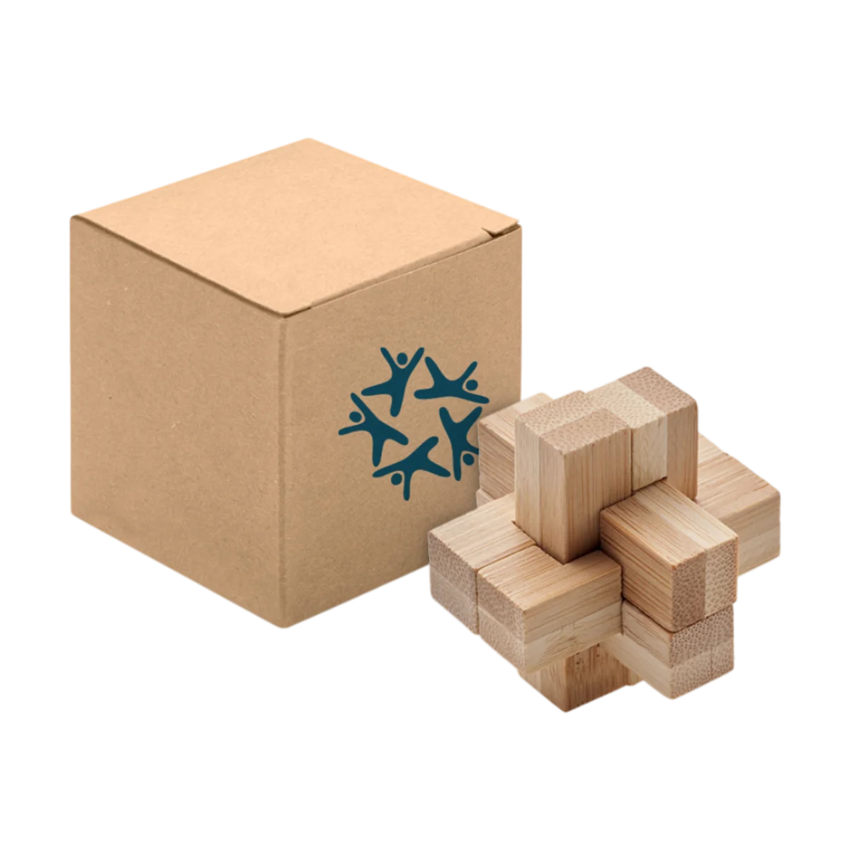 Bamboo Square Brain Teaser Puzzle main image