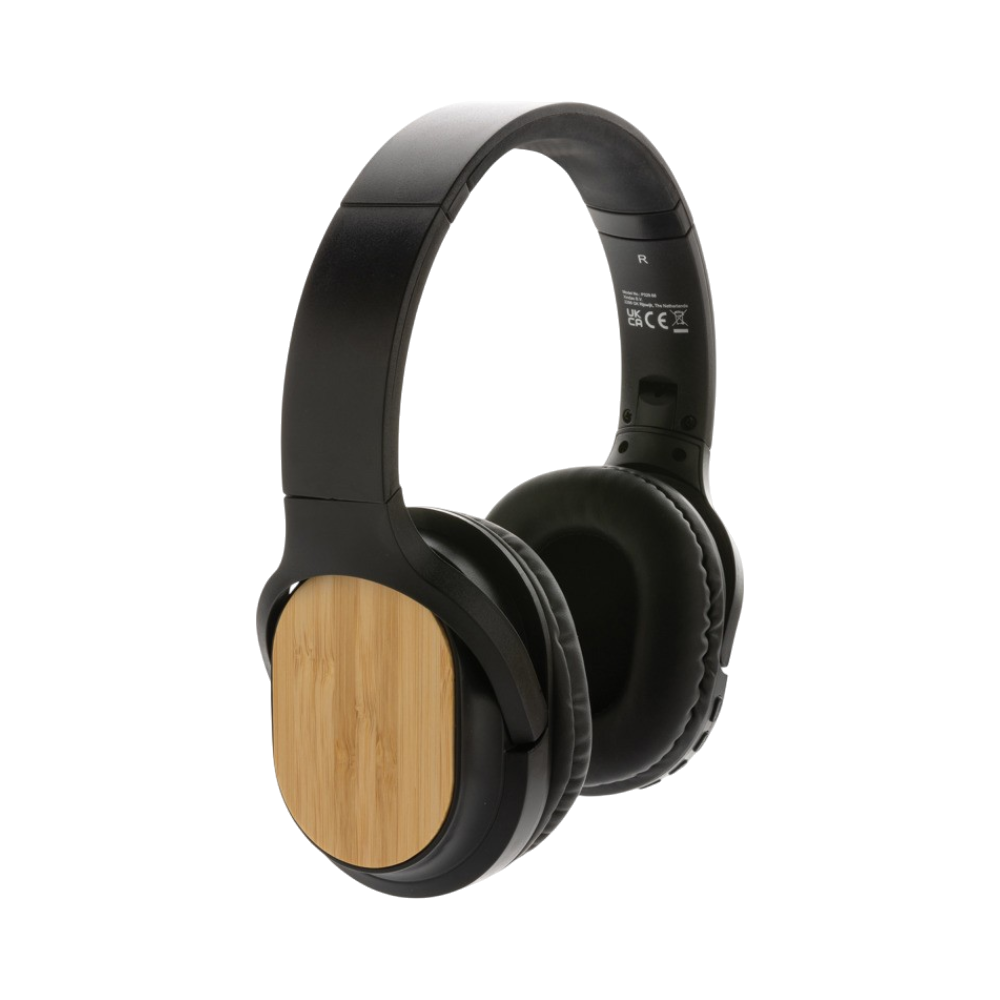 Casque sans fil pliable en bambou et RCS Elite