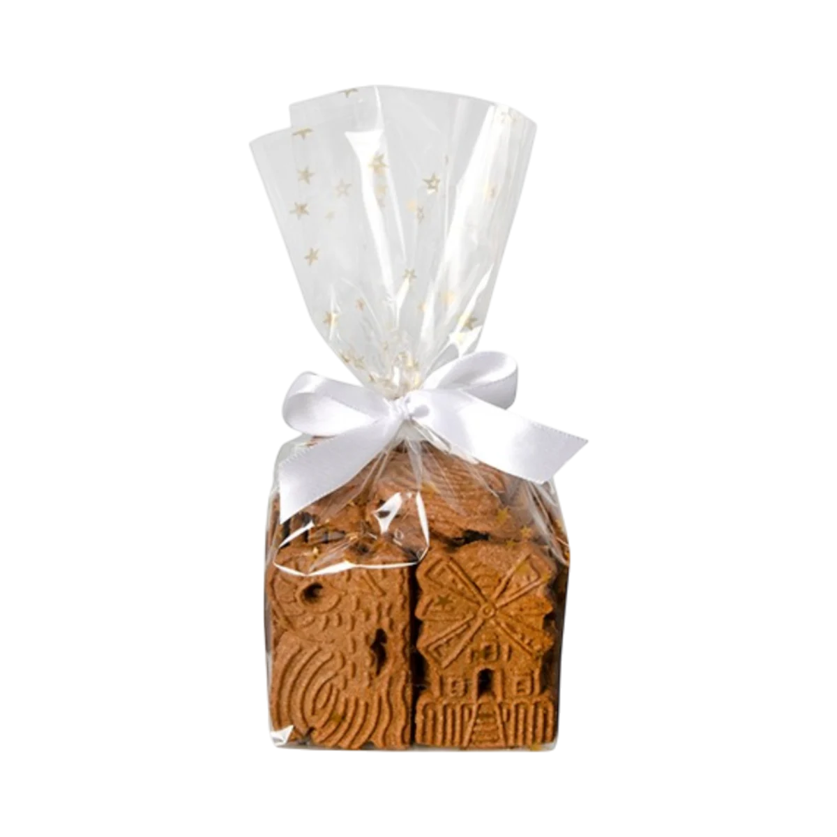 Immagine principale di Sacchetti in Cellophane con Stelle Dorate 27 x 18 x 7 cm