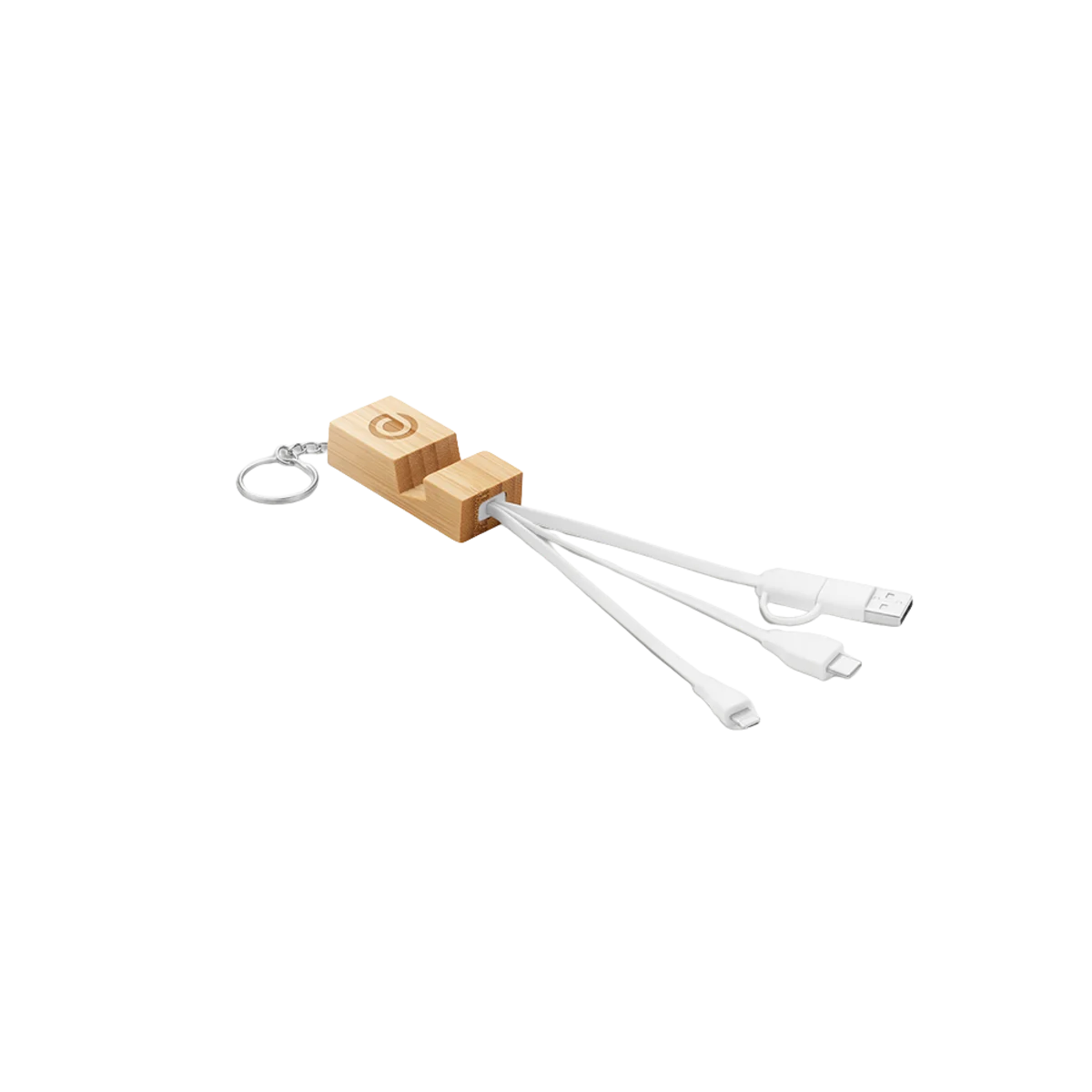 Bamboo Key Ring, Cable and Phone Stand main image