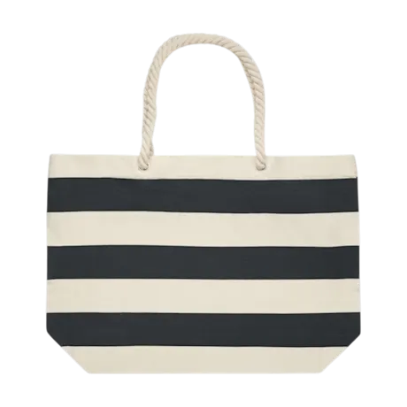 Stripe Cotton Beach Bag