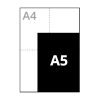 <strong>A4</strong> folded to <strong>A5 (4pp)</strong>