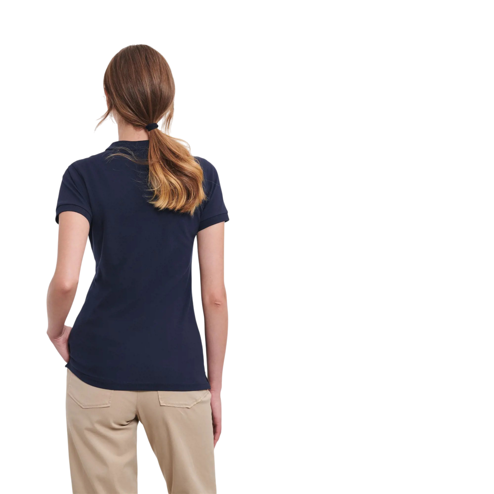 PDP - russellladiesfittedstretchpolo square #00000000 background