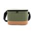 2cooler bag with cork detail green