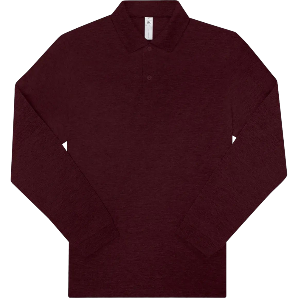 bandcmypolo210lsl5pu427u heather burgundy