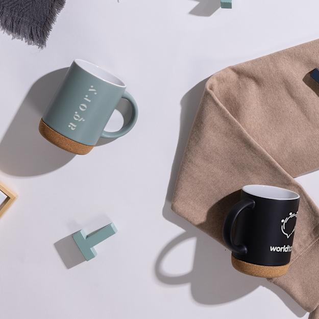 Ceramic mug cork base 280ml PDP