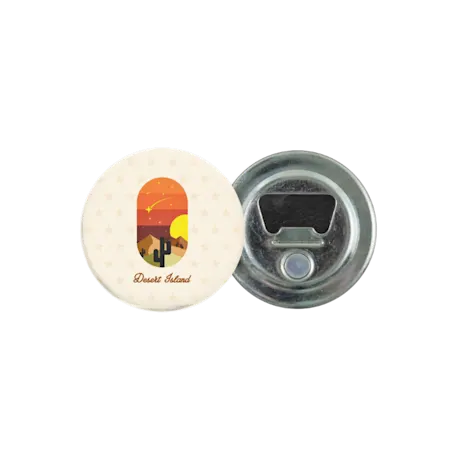 Metal Button with Bottle Opener and Magnet