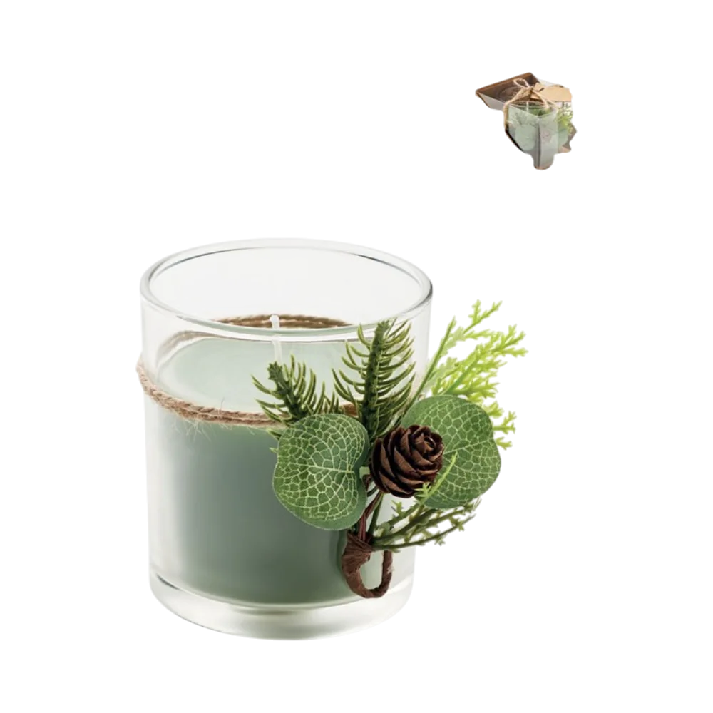 PDP - forestglasscandleholder120grwithforestarrangement square #00000000 background