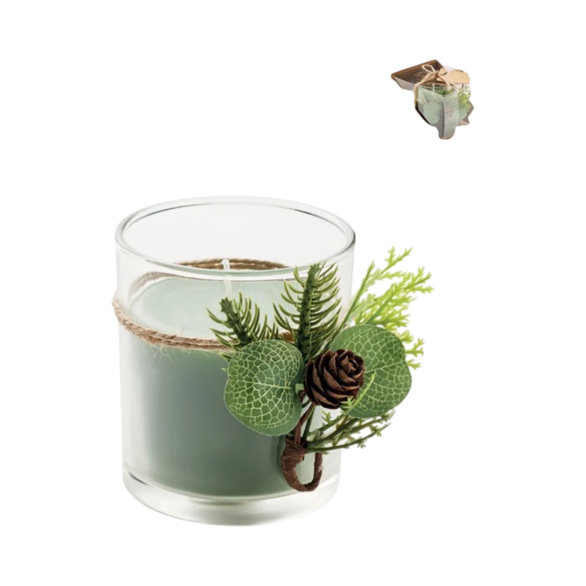 Glass Soda Lime Christmas Candle Holder main image