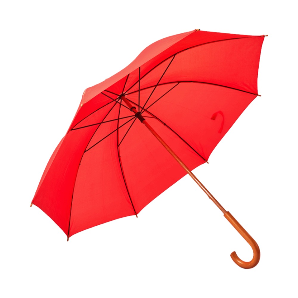 umbrellacurvedwoodp190t red