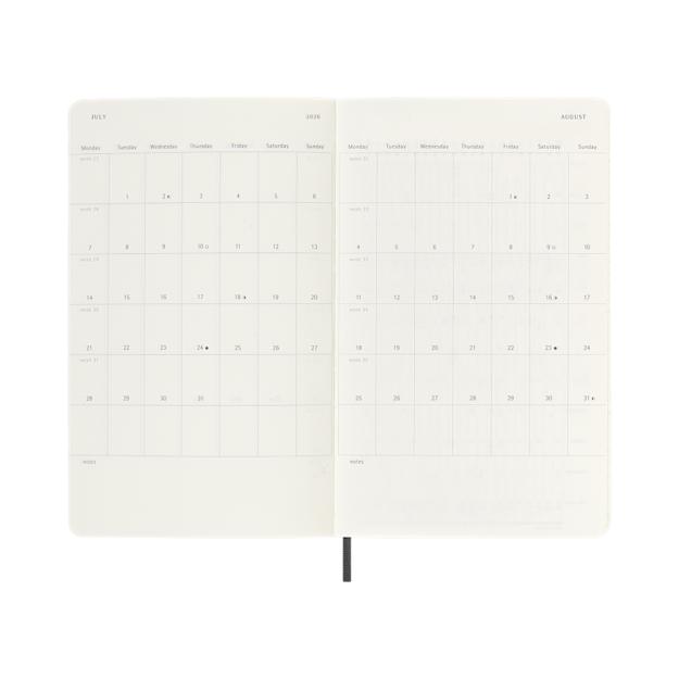 PDP - moleskinesoftcoverlarge12monthweekly2026planner square #00000000 background