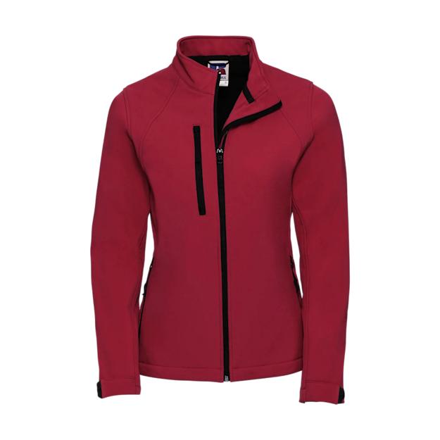russellladiessoftshelljacket classic red