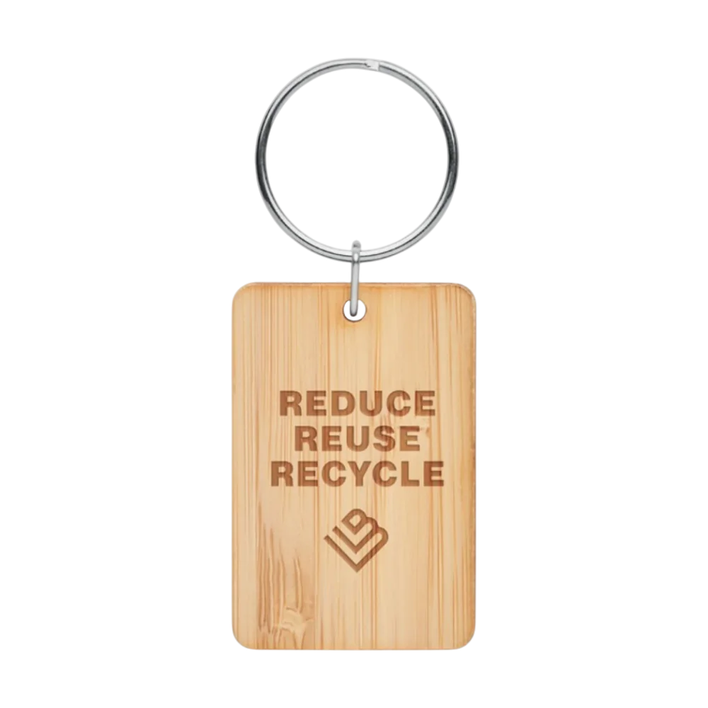 PDP - angleboorectangularbambookeyring square #F8F8F8 background