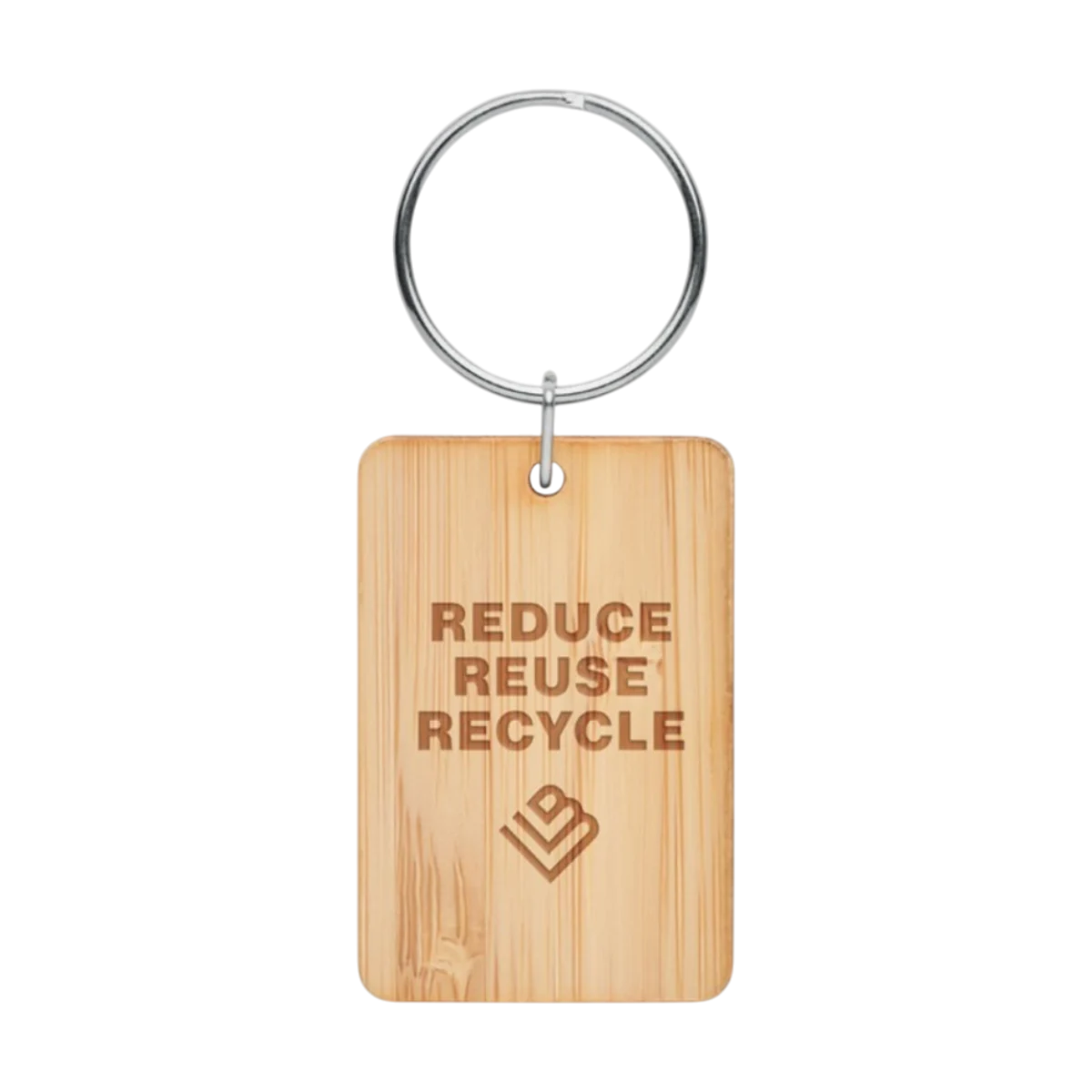 ANGLEBOO Rectangular Bamboo Key Ring main image