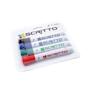 Scritto Markerset met 1 zwarte, 1 blauwe, 1 groene en 1 rode marker