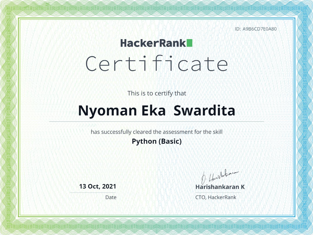 hackerrank sertificate