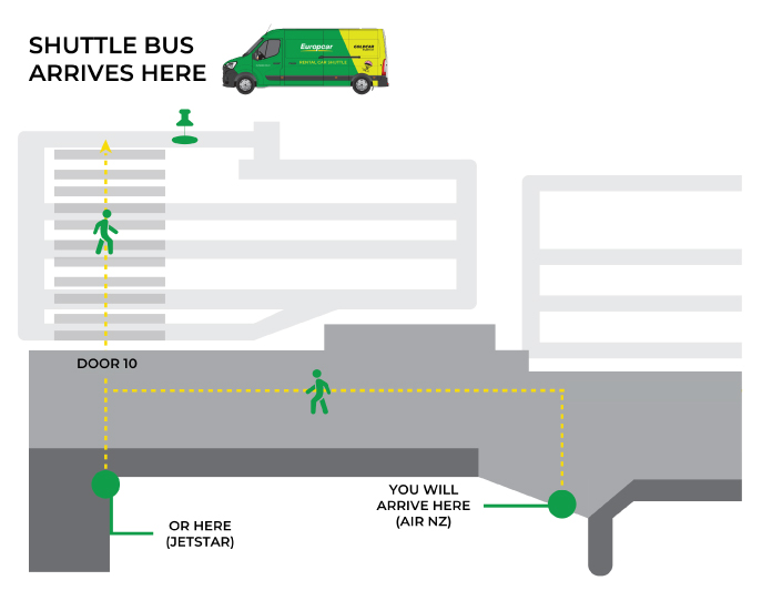 Europcar Auckland Domestic Airport Map