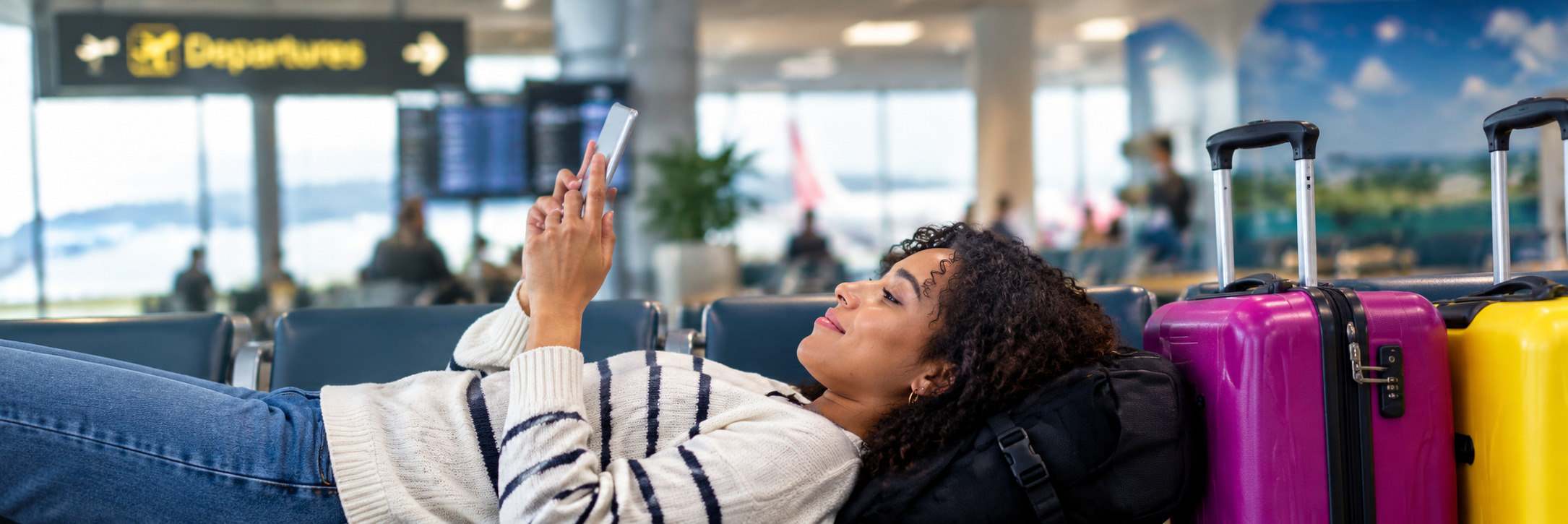 Relaxing at Departures