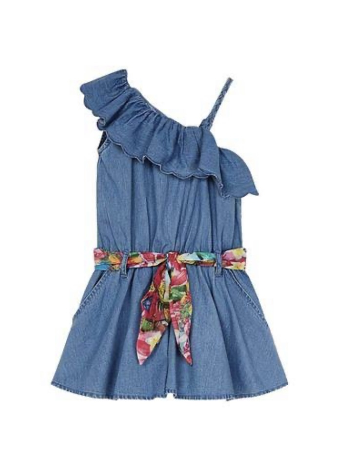 Jumper falda mezclilla con cinturón