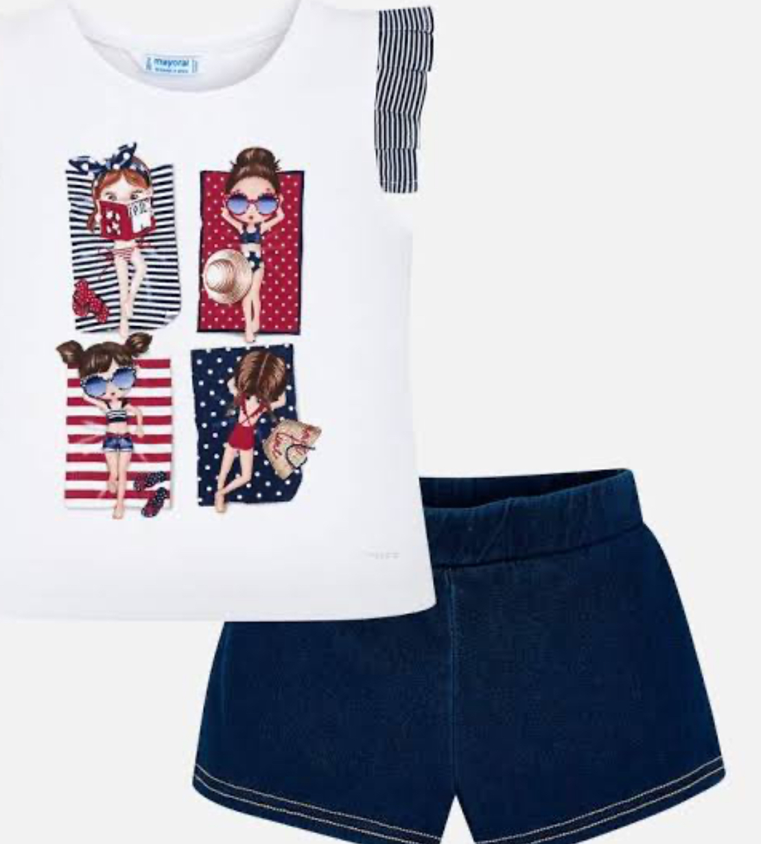 Conjunto short mezclilla