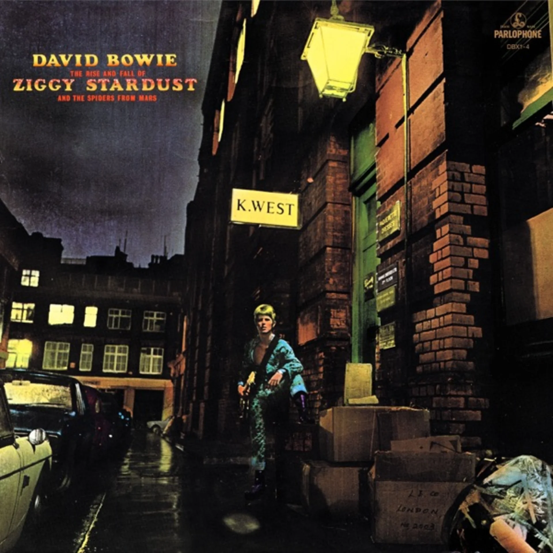 The Rise and Fall of Ziggy Stardust and the Spiders from Mars by David Bowie — album cover art