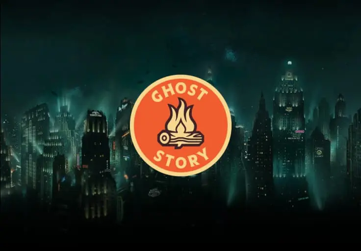 Ghost Story Games logo with city skyline in the background