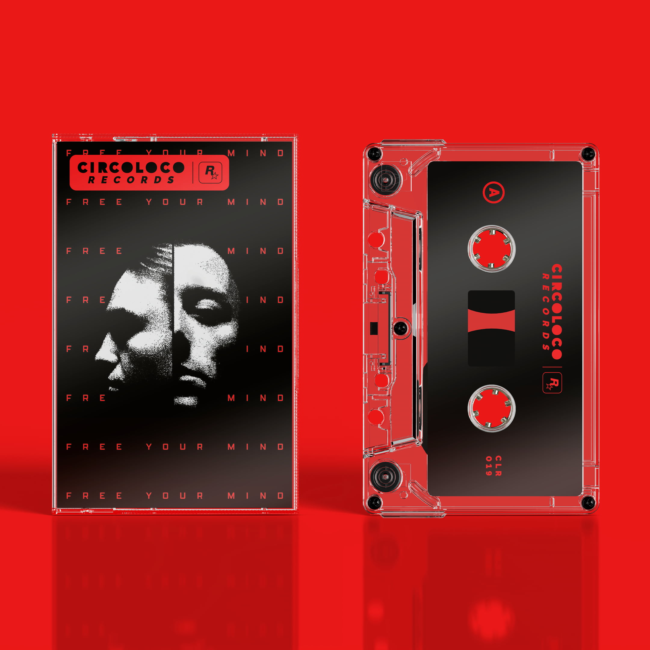 CLR019 FreeYourMind CassetteRender 1x1 RedBG R03 Deliv