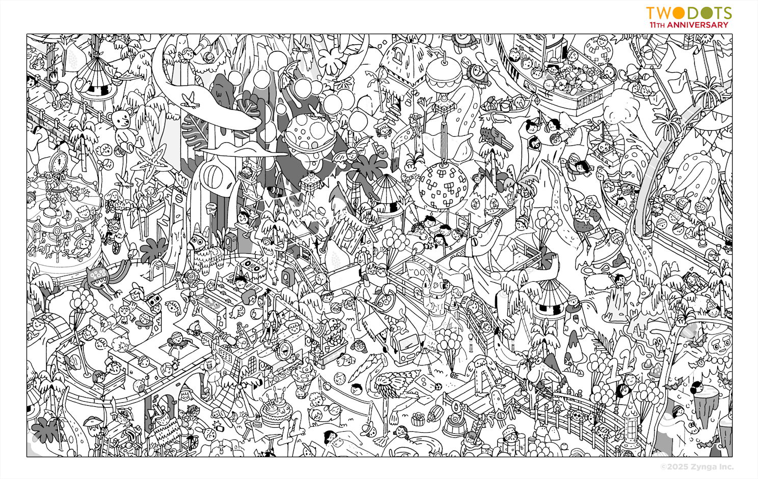 Two Dots 11th Anniversary - Coloring sheet
