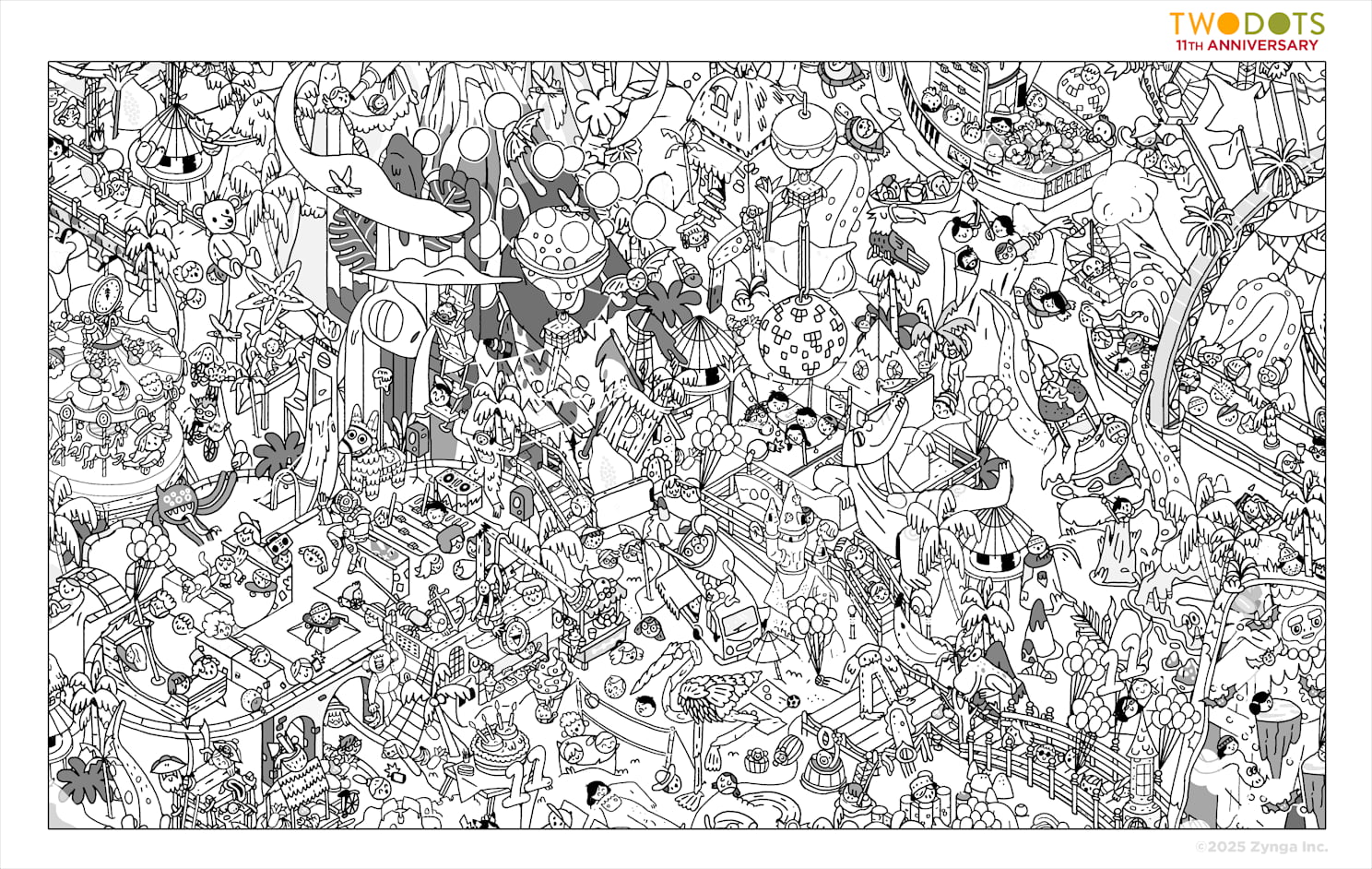 Two Dots 11th Anniversary - Coloring sheet