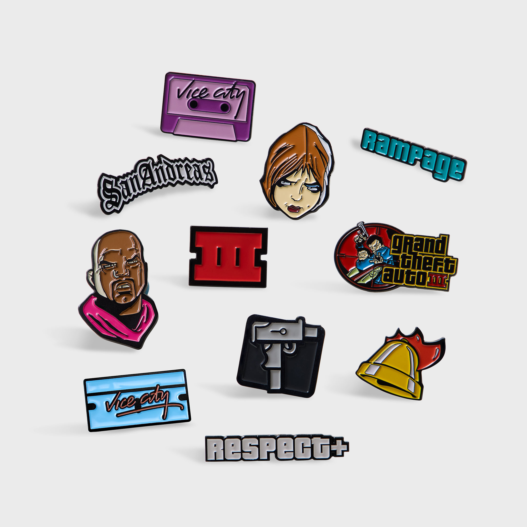 Grand Theft Auto Trilogy Enamel Pins Set 2