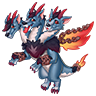 1x Dragão Cérbero Flamejante (lendário)!